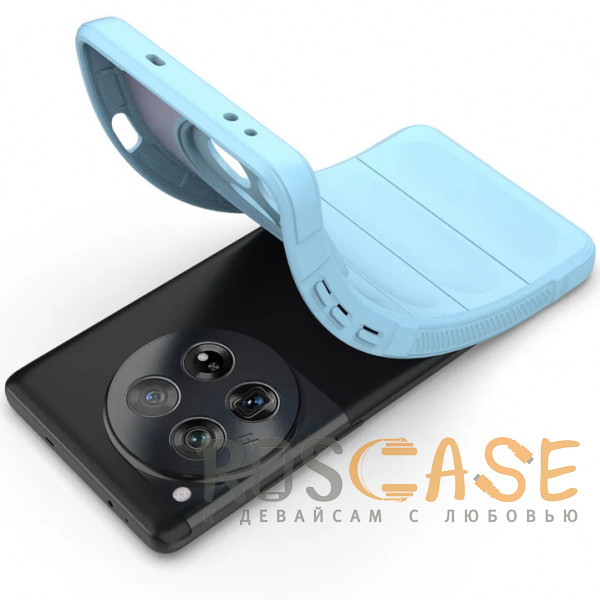 Фотография Голубой Flex Silicone | Противоударный чехол для OnePlus 12 с защитой камеры и микрофиброй