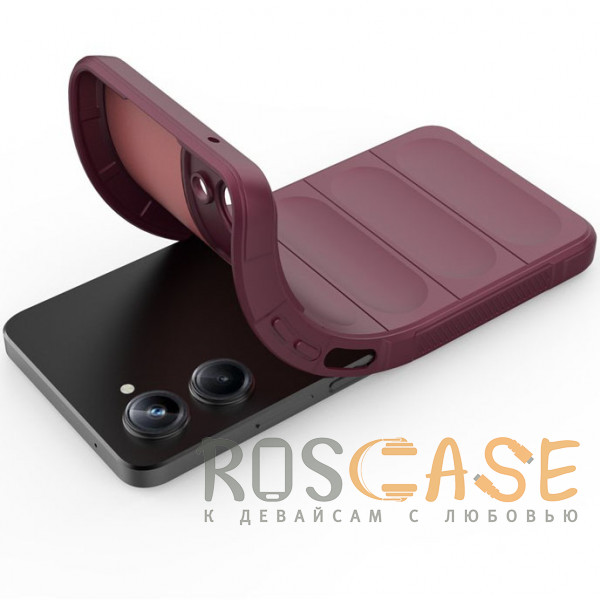Фотография Бордовый Flex Silicone | Противоударный чехол для Realme 10 Pro 5G с защитой камеры и микрофиброй