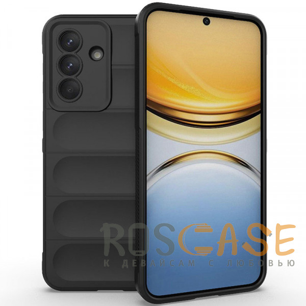 Фото Черный Flex Silicone | Противоударный чехол для Samsung Galaxy A37 с защитой камеры и микрофиброй