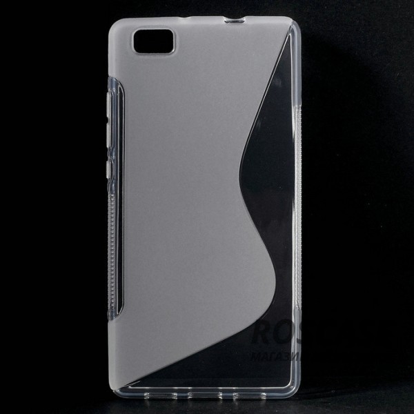Фотография Бесцветный (матово/прозрачный) Матовый силиконовый чехол с S-образным глянцевым узором для Huawei Ascend P8