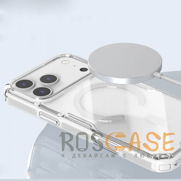 Фото Черный Nillkin Nature PRO Magnetic | Прозрачный силиконовый чехол для магнитной зарядки для iPhone 17 Pro Max