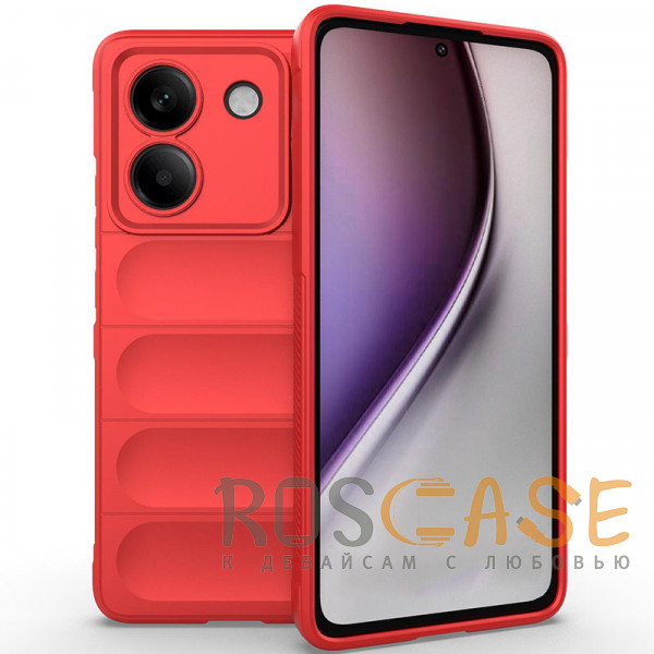Фото Красный Flex Silicone | Противоударный чехол для Xiaomi Poco M7 Pro 5G с защитой камеры и микрофиброй