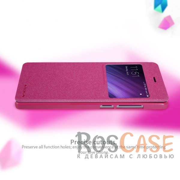 Изображение Розовый Nillkin Sparkle | Чехол-книжка с окошком для Xiaomi Redmi 4