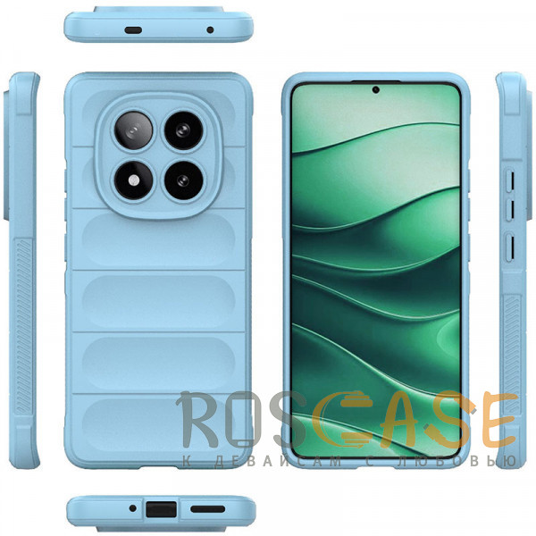 Фото Голубой Flex Silicone | Противоударный чехол для Xiaomi Redmi Note 15 Pro Plus с защитой камеры и микрофиброй