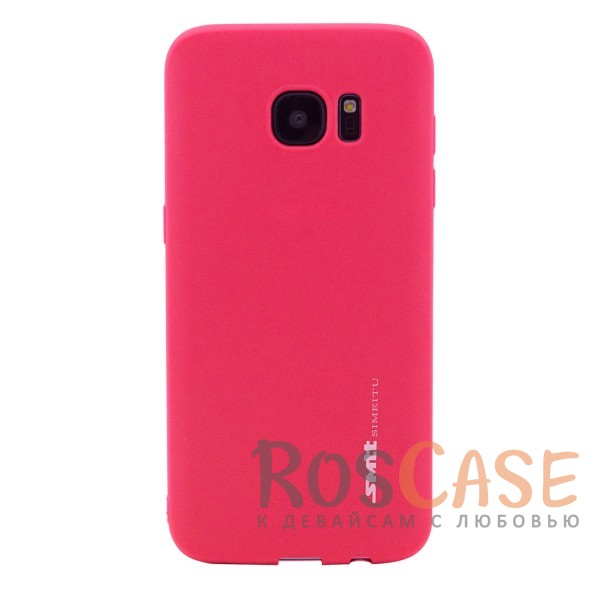 Фото Красный (soft touch) Мягкий силиконовый чехол SMTT с покрытием софт-тач для Samsung G935F Galaxy S7 Edge