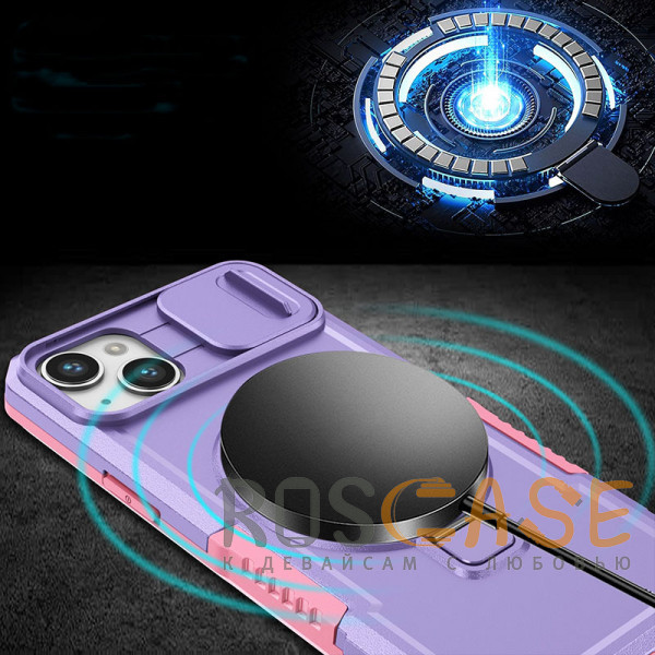 Изображение Фиолетовый CamShield MagSafe | Противоударный чехол для iPhone 15 Plus со шторкой для камеры