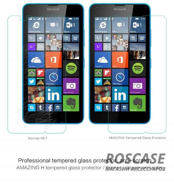 фото защитное стекло Nillkin Anti-Explosion Glass Screen (H) для Microsoft Lumia 640