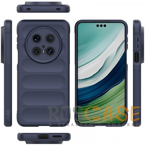 Фото Темно-синий Flex Silicone | Противоударный чехол для Huawei Mate 70 Pro / 70 Pro Plus с защитой камеры и микрофиброй
