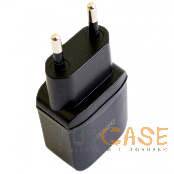 Фото Черный HOCO C22A | Сетевое зарядное устройство с кабелем microUSB (100 см) (2.4A)