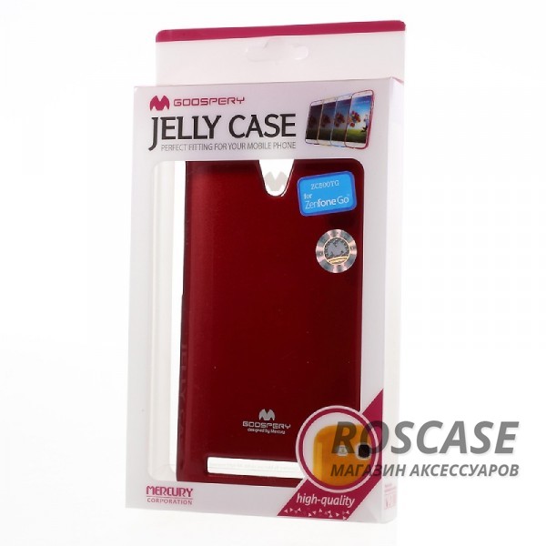 Изображение Красный Mercury Jelly Pearl Color | Яркий силиконовый чехол для для Asus ZenFone Go (ZC500TG)
