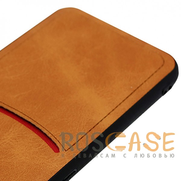 Фотография Светло-коричневый ILEVEL | Чехол с кожаным покрытием и с карманом-визитницей для Huawei Mate 20