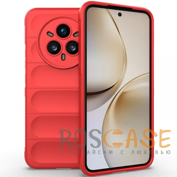 Фото Красный Flex Silicone | Противоударный чехол для Realme 14 Pro Plus 5G с защитой камеры и микрофиброй