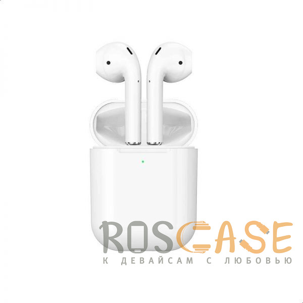 Фото Белый Borofone BE30 | Беспроводные Bluetooth наушники с кейсом подзарядкой + чехол