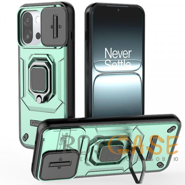 Фото Зеленый Transformer Ring Holder | Противоударный чехол с кольцом и шторкой камеры для OnePlus 13T / 13S