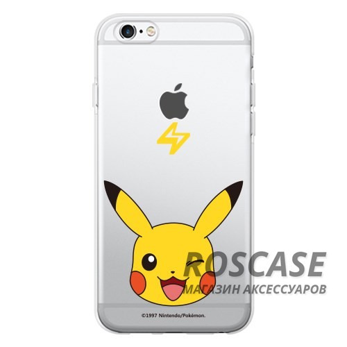 Фото Pikachu / face Прозрачный силиконовый чехол "Pokemon Go" для Apple iPhone 5/5S/SE