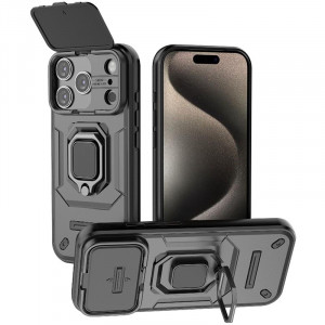 Transformer Ring Holder | Противоударный чехол с кольцом и шторкой камеры  для iPhone 17 Pro