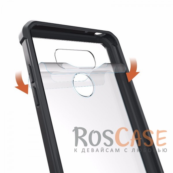 Фото Черный Противоударная прозрачная акриловая накладка с укрепленным бампером для защиты углов для LG G6 / G6 Plus H870 / H870DS