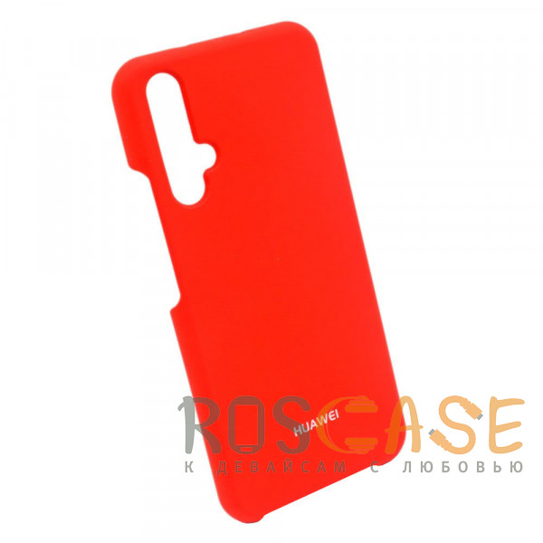 Фото Красный Silicone Cover | Силиконовый чехол с микрофиброй для Huawei Honor 20 / Nova 5T