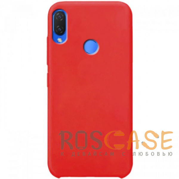 Фото Красный / Red Силиконовый чехол для Huawei P smart (2018) / Enjoy 7S с покрытием Soft Touch