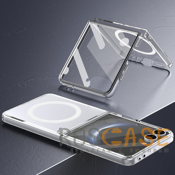 Фото Прозрачный Crystal 3D Magsafe | Прозрачный пластиковый чехол для Samsung Galaxy Z Flip 8