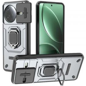 Transformer Ring Holder | Противоударный чехол с кольцом и шторкой камеры  для Xiaomi Poco F7 Pro
