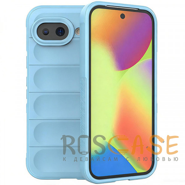 Фото Голубой Flex Silicone | Противоударный чехол для Google Pixel 10a с защитой камеры и микрофиброй