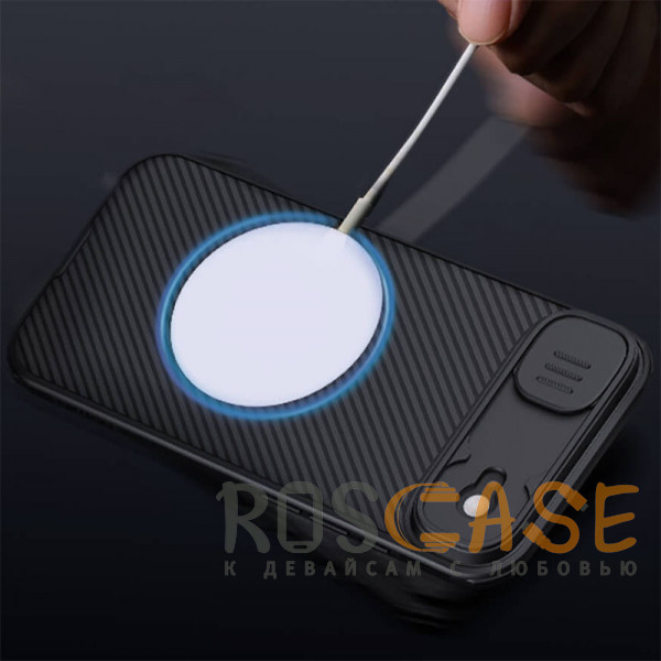 Фотография Черный Nillkin CamShield Pro Magnetic | Чехол из пластика и TPU с защитой камеры для iPhone 17 Air