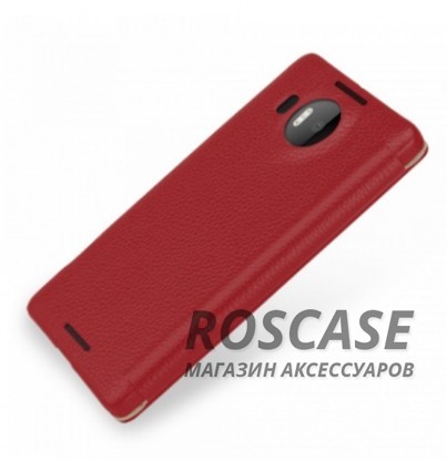 Изображение Красный / Red TETDED натур. кожа | Чехол-книжка для для Microsoft lumia 950 XL