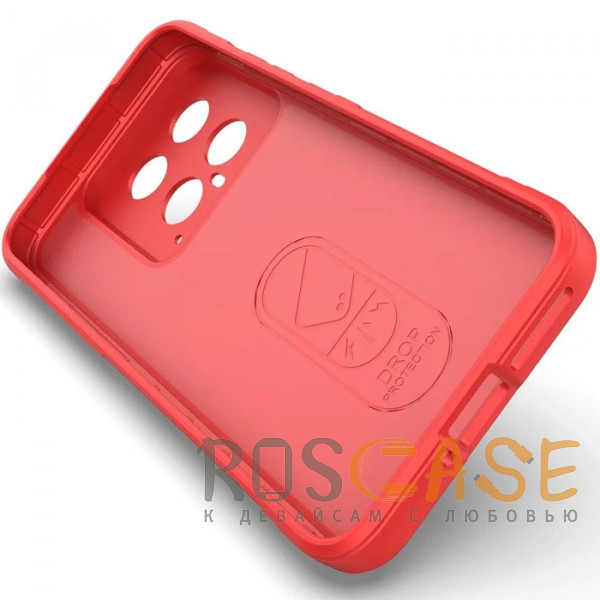 Фото Красный Flex Silicone | Противоударный чехол для Xiaomi Mi 14 с защитой камеры и микрофиброй