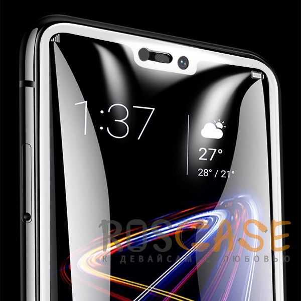 Фотография Белый 5D защитное стекло для Huawei P20 Lite на весь экран