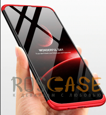 Фото Черный / Красный GKK LikGus 360° | Двухсторонний чехол для Samsung Galaxy A50 / A50s / A30s с защитными вставками
