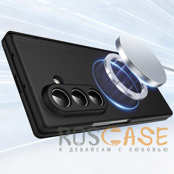 Фотография Черный Чехол 3D с Magsafe и внешним стеклом для Samsung Galaxy Z Fold 8 Ultra