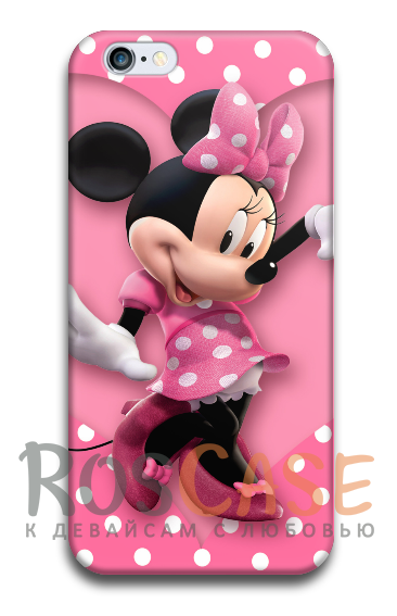Фото Минни №4 Пластиковый чехол RosCase "Disney" для iPhone 5/5S/SE