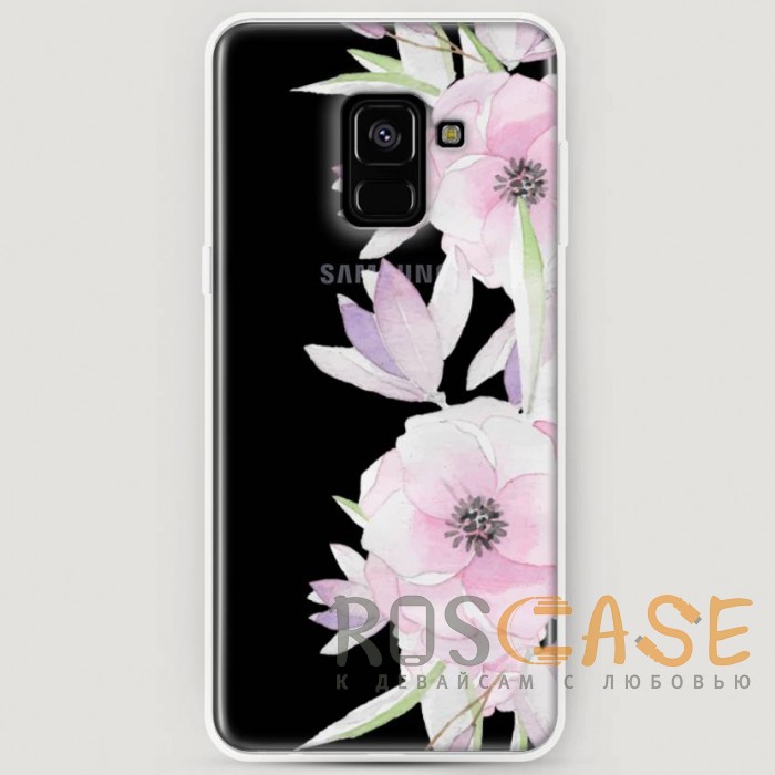Фото RosCase | Силиконовый чехол Нежные анемоны на Samsung A530 Galaxy A8 (2018)