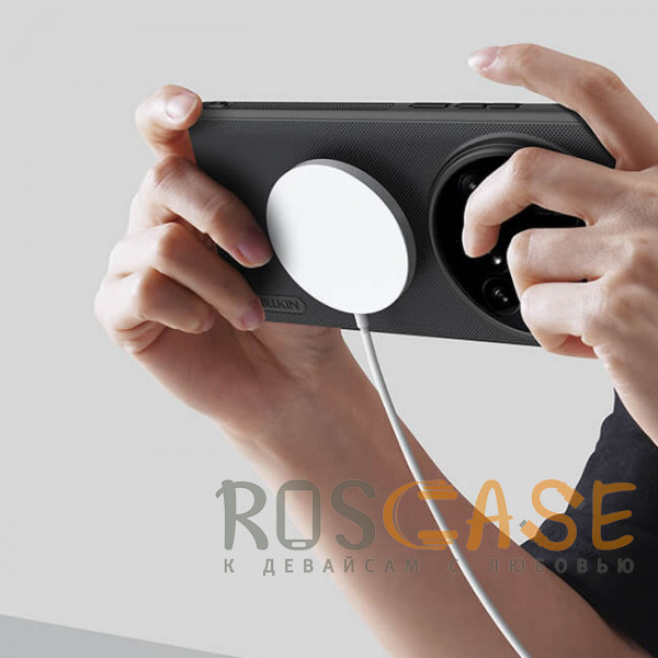 Фотография Зеленый Nillkin Super Frosted Shield Magnetic | Пластиковый чехол с поддержкой Magsafe для Xiaomi Mi 15 Ultra