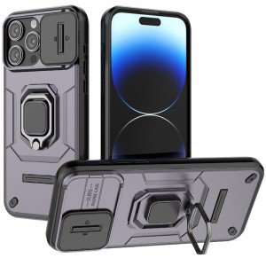 Transformer Ring Holder | Противоударный чехол с кольцом и шторкой камеры  для iPhone 15 Pro Max