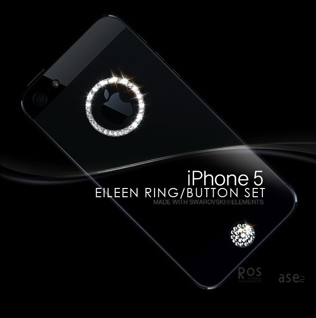 Наклейка на кнопку (3 цвета) Dreamplus Eileen Button (Swarovski Cut Crystals) для iPhone 5