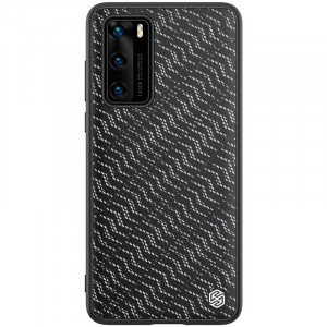 Nillkin Twinkle Silvery | Чехол с текстурной тканевой вставкой  для Huawei P40