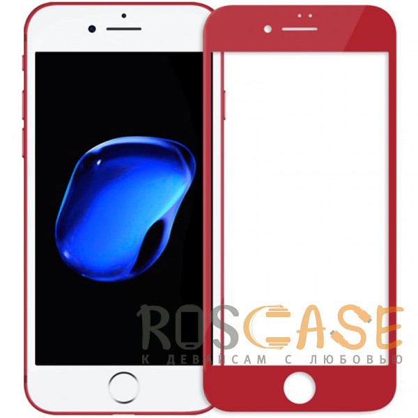 Фото Красный Объемное защитное стекло Nillkin 3D на весь экран с олеофобным покрытием "анти-отпечатки" для iPhone 7/8/SE (2020)