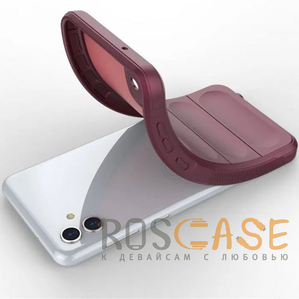 Фотография Бордовый Flex Silicone | Противоударный чехол для Samsung Galaxy A04 4G / M13 5G с защитой камеры и микрофиброй