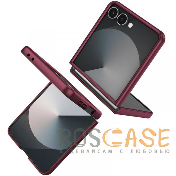 Фото Бордовый Matte Shield | Тонкий матовый пластиковый чехол для Samsung Galaxy Z Flip 7