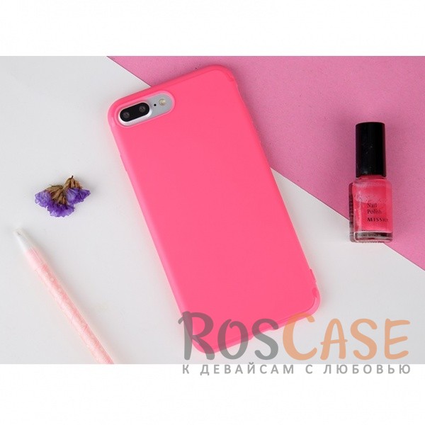 Фотография Розовый  / Rose red Rock Jello | Гибкий силиконовый чехол для Apple iPhone 7 plus / 8 plus (5.5")