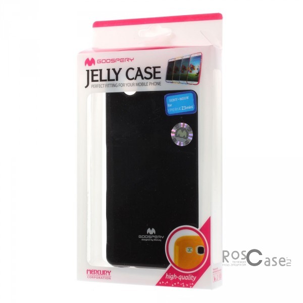 Изображение Черный Mercury Jelly Pearl Color | Яркий силиконовый чехол для для Sony Xperia Z3 Compact