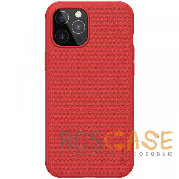 Фото Красный Nillkin Super Frosted Shield | Матовый пластиковый чехол для iPhone 12 / 12 Pro