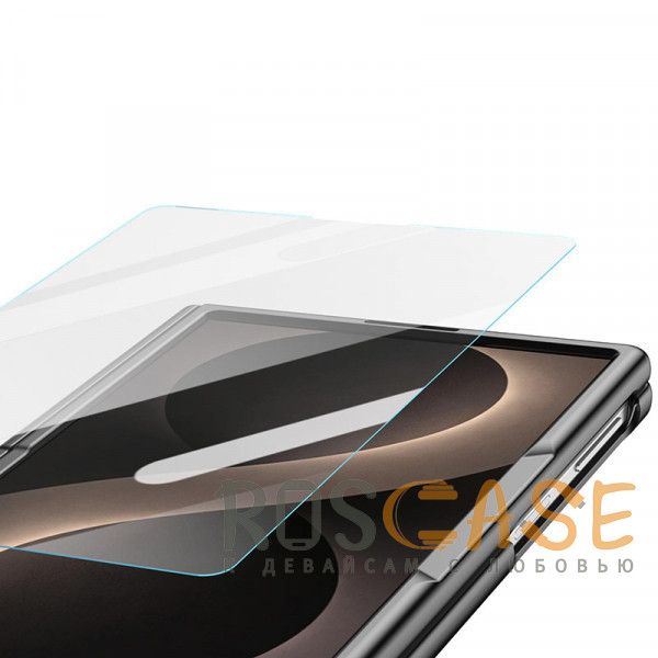 Фото Черный Чехол 3D с кожаной вставкой и стилусом для Samsung Galaxy Z Fold 8