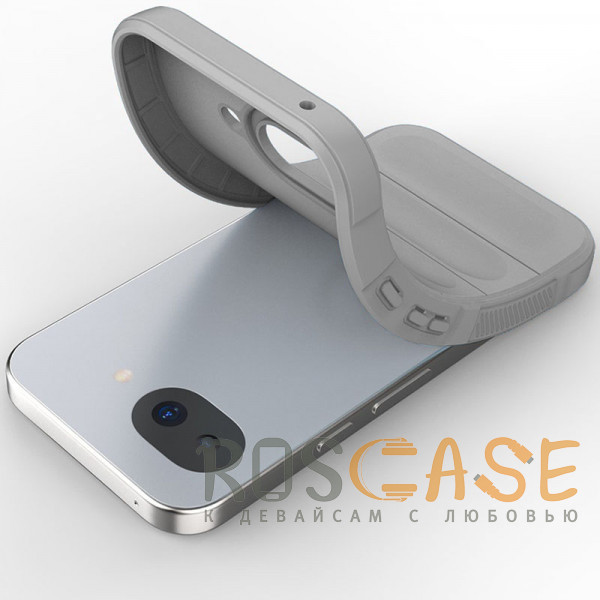 Фотография Серый Flex Silicone | Противоударный чехол для Google Pixel 10a с защитой камеры и микрофиброй