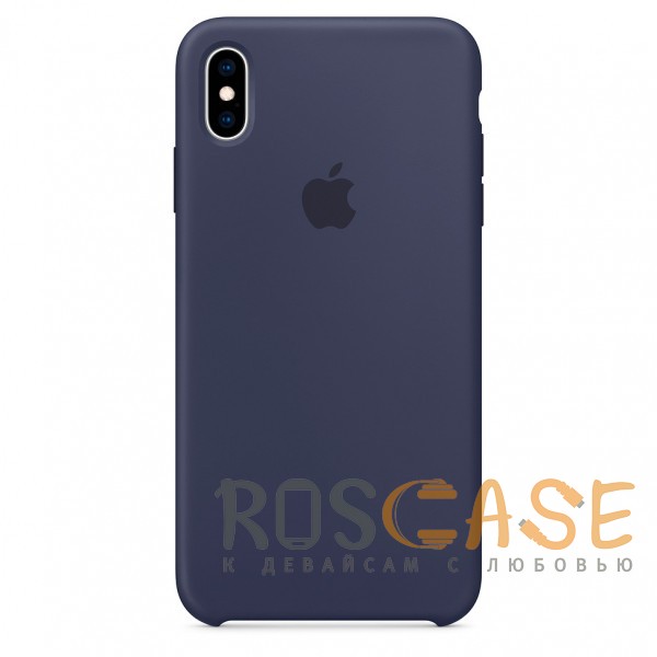 Фотография Тёмно-синий Чехол Silicone Case для iPhone XS Max