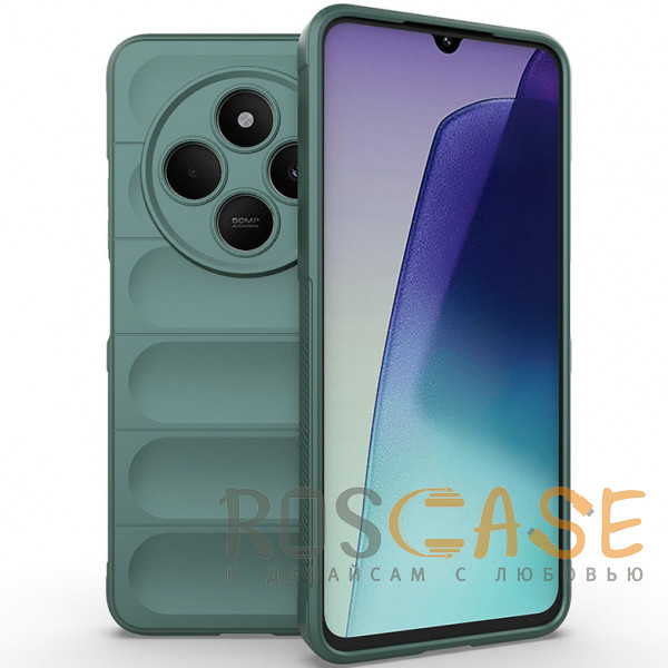 Фото Зеленый Flex Silicone | Противоударный чехол для Xiaomi Redmi 14C 4G / Poco C75 4G / Redmi A4 5G с защитой камеры и микрофиброй