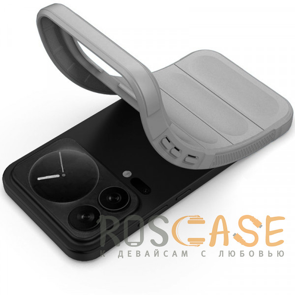 Фотография Серый Flex Silicone | Противоударный чехол для Xiaomi Mi 17 Pro Max с защитой камеры и микрофиброй