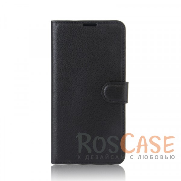 Фото Черный Wallet | Кожаный чехол-кошелек с внутренними карманами для Meizu M5s
